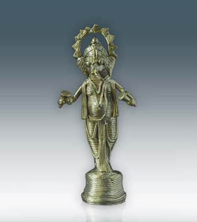 Little Ganesha Playing Traditional Hand Instrument