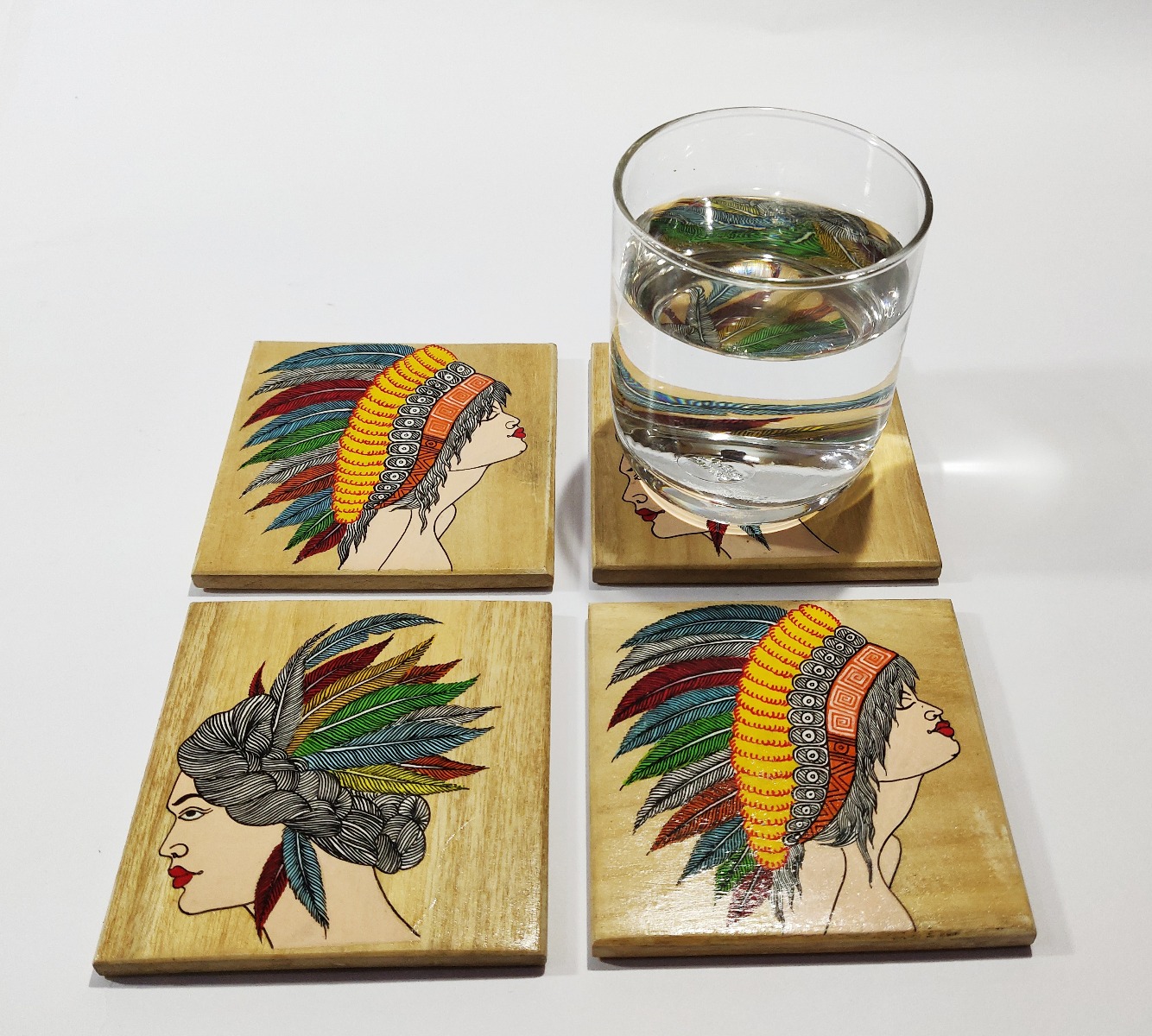 Painted Wooden Coasters