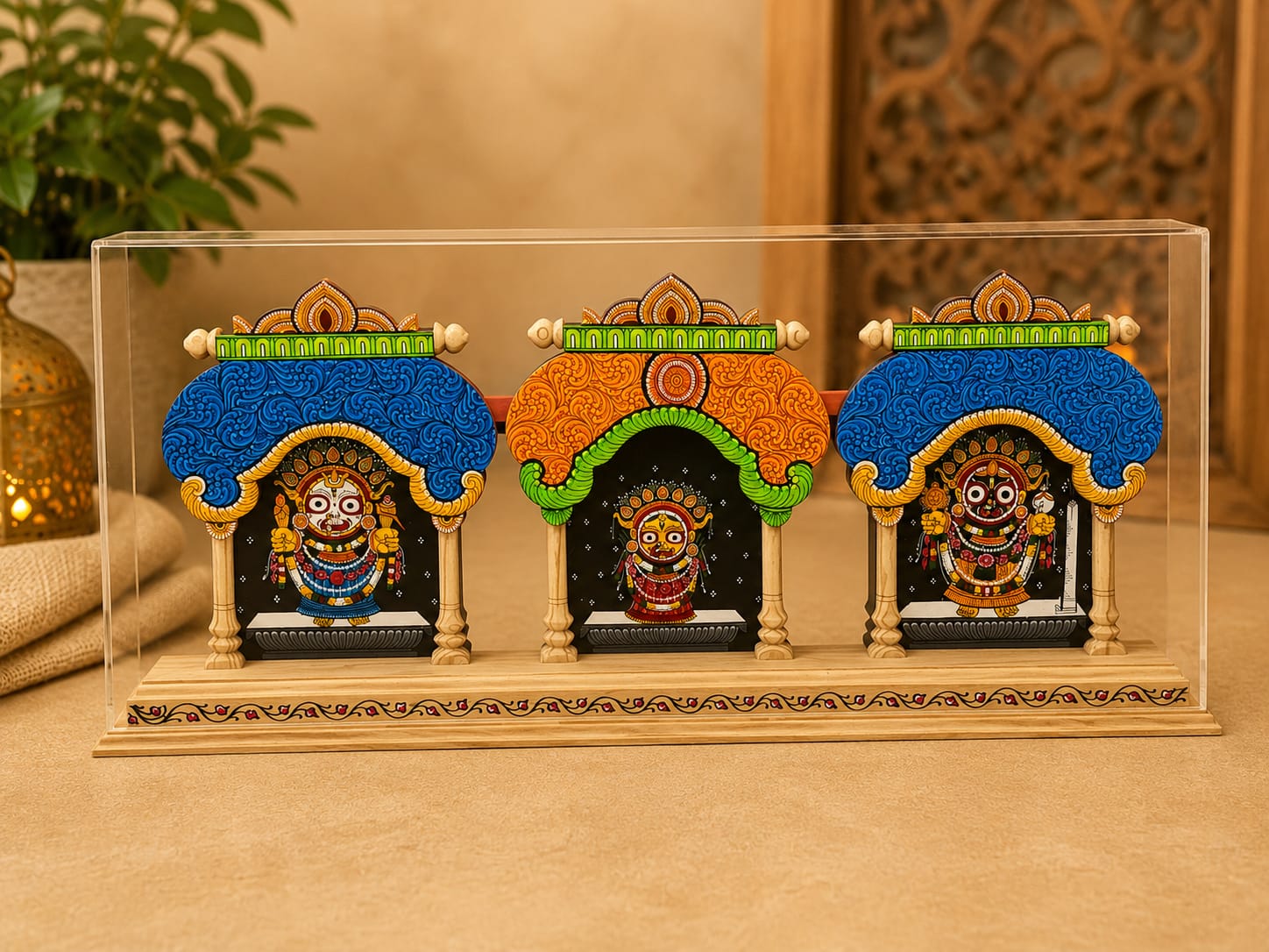 Handcrafted Temple JBS In Acrylic Cabinet
