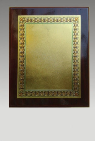 Rosewood Finish Gold background Wooden Plaque
