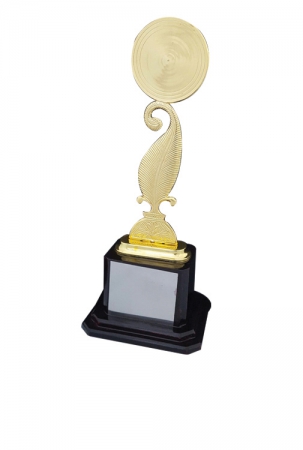 Abstract Design Golden Peace Award with Name Plate