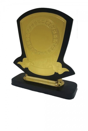 Wooden Plaque with Golden Plate for Bravery