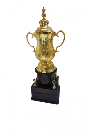 Golden Sports Cup with Crystals for the Winning Team