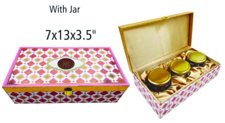 Decorated Dry Fruits Box with 3Nos. Jar