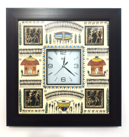 Wall Hanging Handcrafted Pattachitra with Watch.
