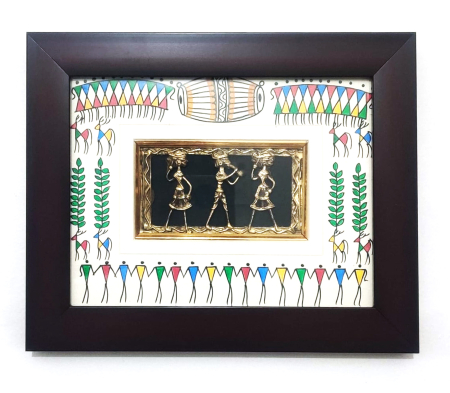 Handcrafted Tribal Dance Pattachitra Frame