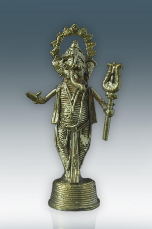 Dhokra Ganesha Holding Trishul