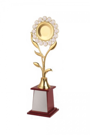 Highly Spirited Sunflower Head Acrylic Trophy