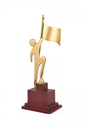 Bespoke Golden Metal Trophy for Award of Excellence
