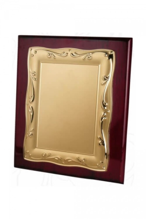 Golden Plate Engraved Wooden Plaque