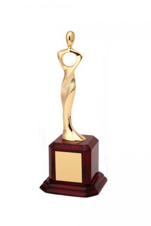 Trophée Sportif Classique - 20 Cm En Résine (marbre), Finition Bronze Ou Or, Personnalisable, Pour Récompenses Et Coupes