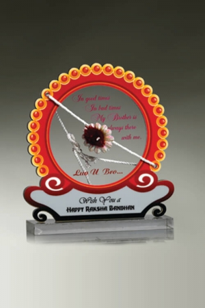 Raksha Bandhan Plaque in Traditional Colors