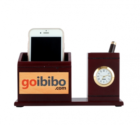 Wooden Pen Stand with Mobile Stand Gift